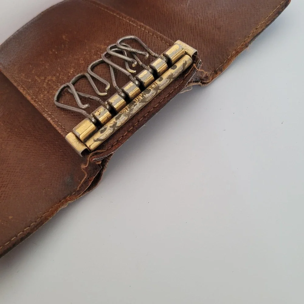 Louis Vuitton Monogram 6 Key Holder Wallet Brown Canvas Vintage Made in France